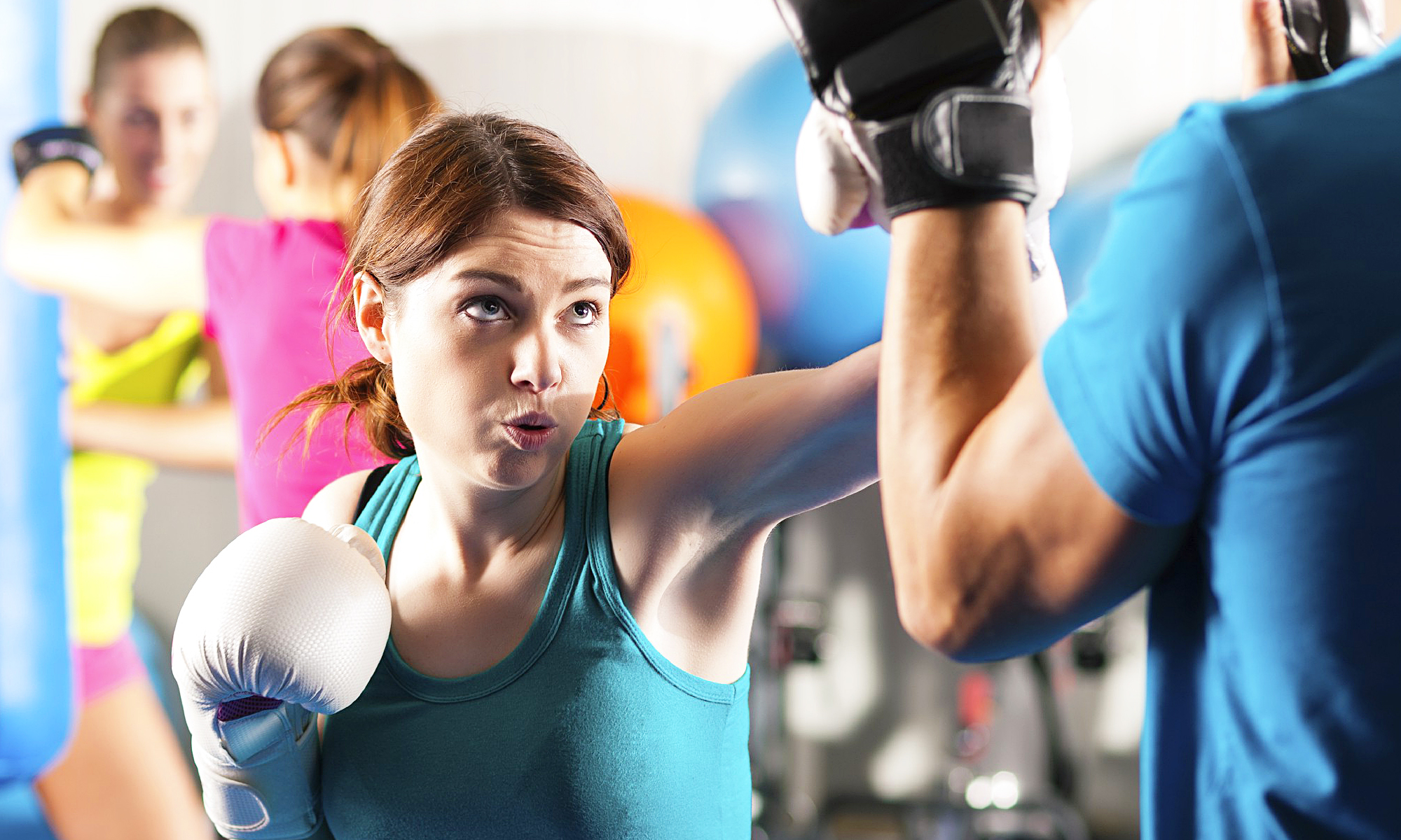 Woman Kickboxing Training Center
